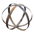 Reclaimed steel log holder orb