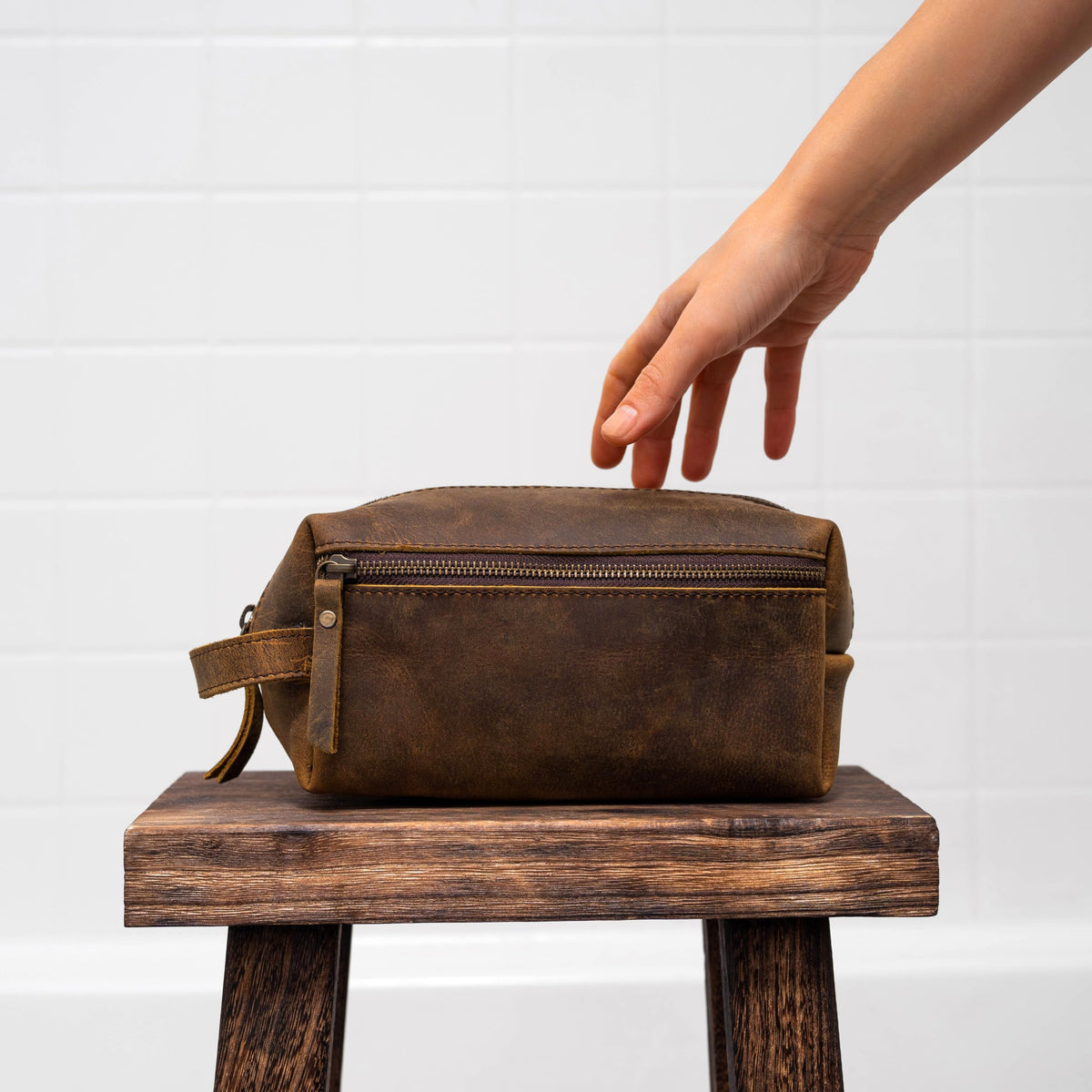 Buffalo Leather Wash Bag