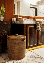 Handwoven Rattan Laundry Hamper, view 2