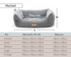 Lincoln herringbone tweed bolster dog bed, view 4