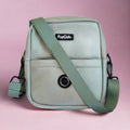 Sage green waterproof crossbody dog walking bag