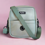 Sage green waterproof crossbody dog walking bag
