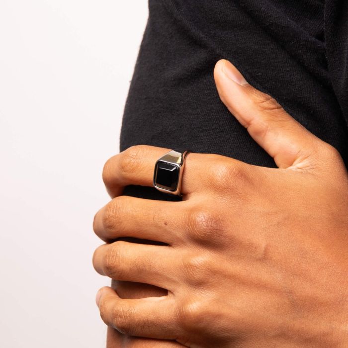 Signet Ring with Semi-Precious Stone