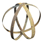Reclaimed steel log holder orb, view 2