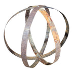 Reclaimed steel log holder orb, view 4