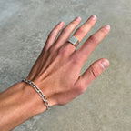 Square Signet Ring, Aged Silver, image 3