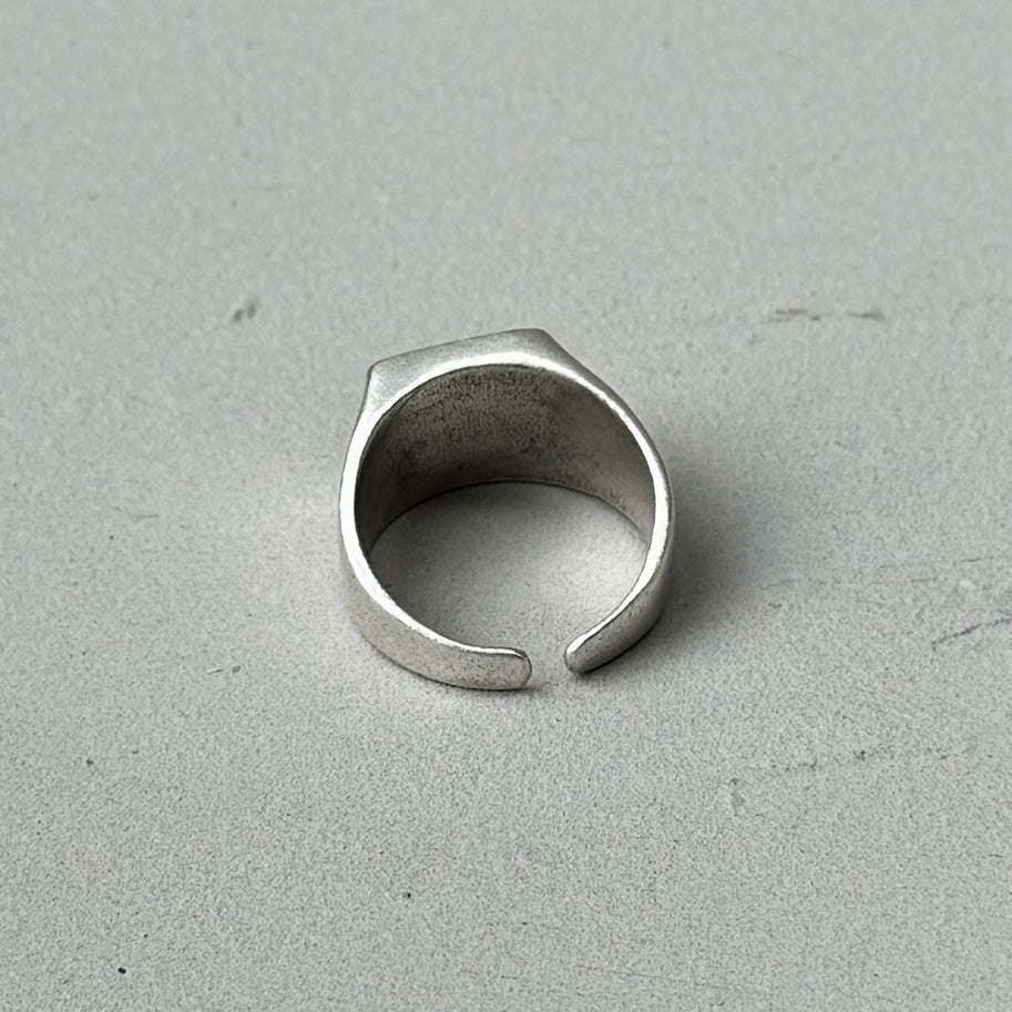 Square Signet Ring, Aged Silver, image 2