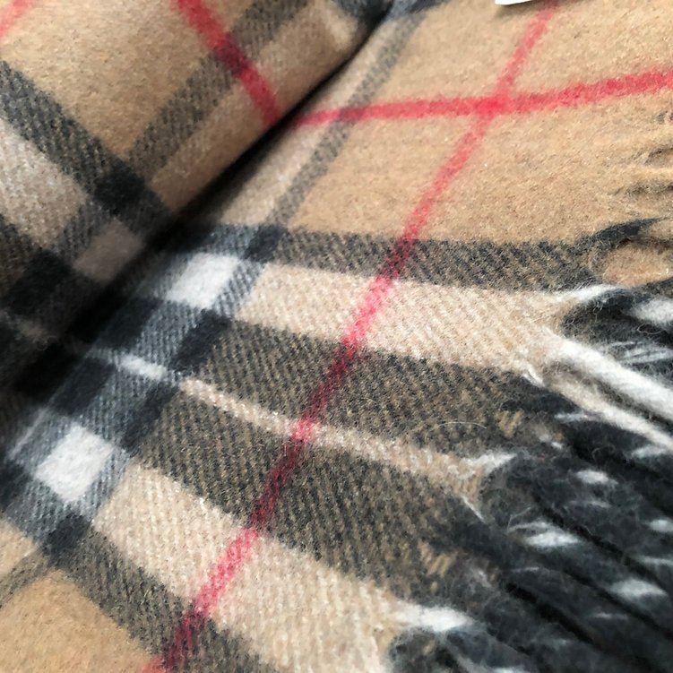 Thomson Camel Recycled Wool Tartan Blanket