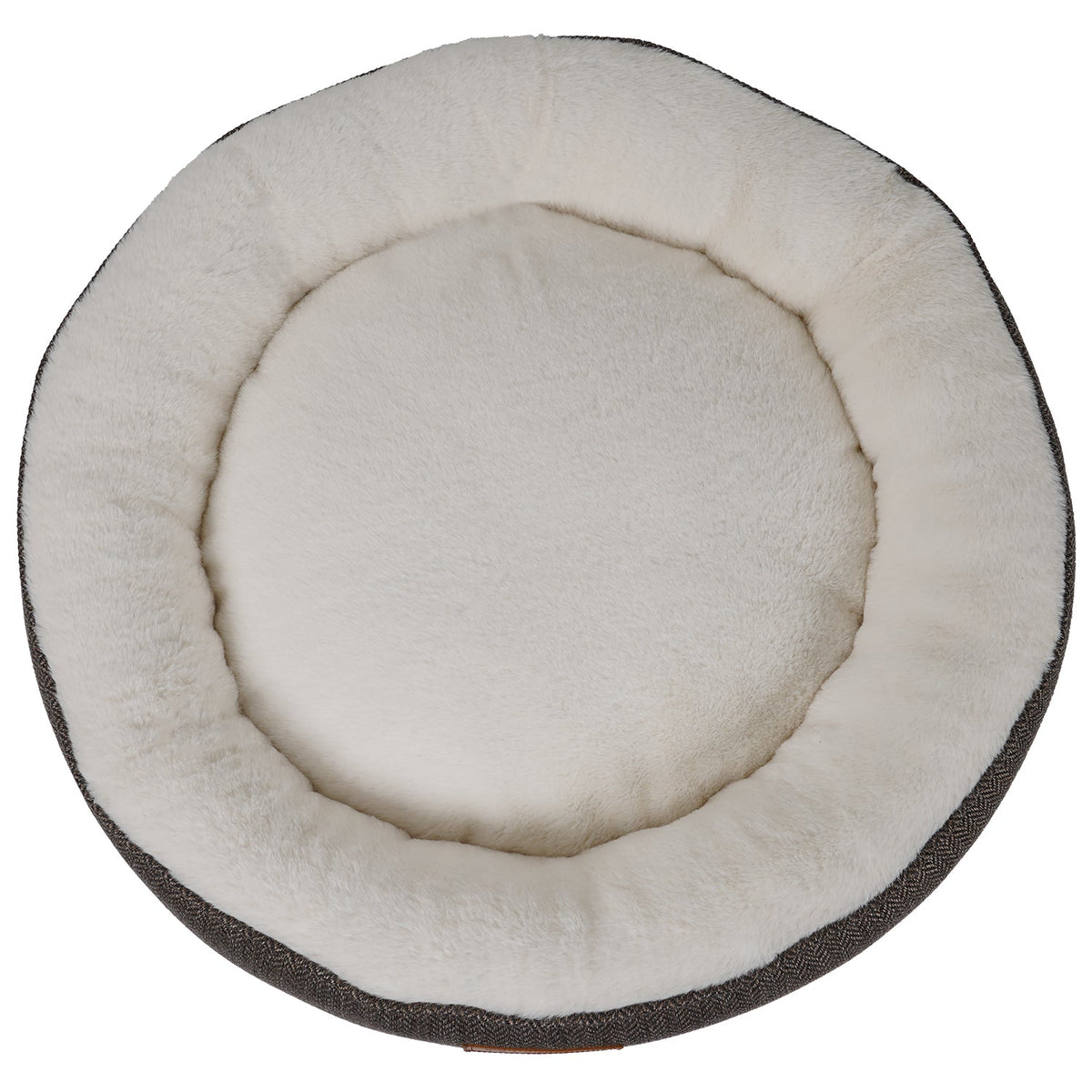 Lincoln herringbone tweed donut dog bed, view 5