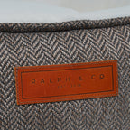 Lincoln herringbone tweed donut dog bed, view 10