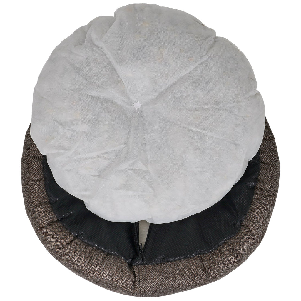 Lincoln herringbone tweed donut dog bed, view 9
