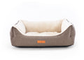 Lincoln herringbone tweed bolster dog bed