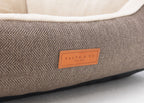 Lincoln herringbone tweed bolster dog bed, view 9