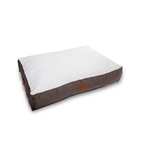 Lincoln brown herringbone tweed pillow dog bed, view 9