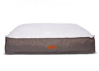 Lincoln brown herringbone tweed pillow dog bed
