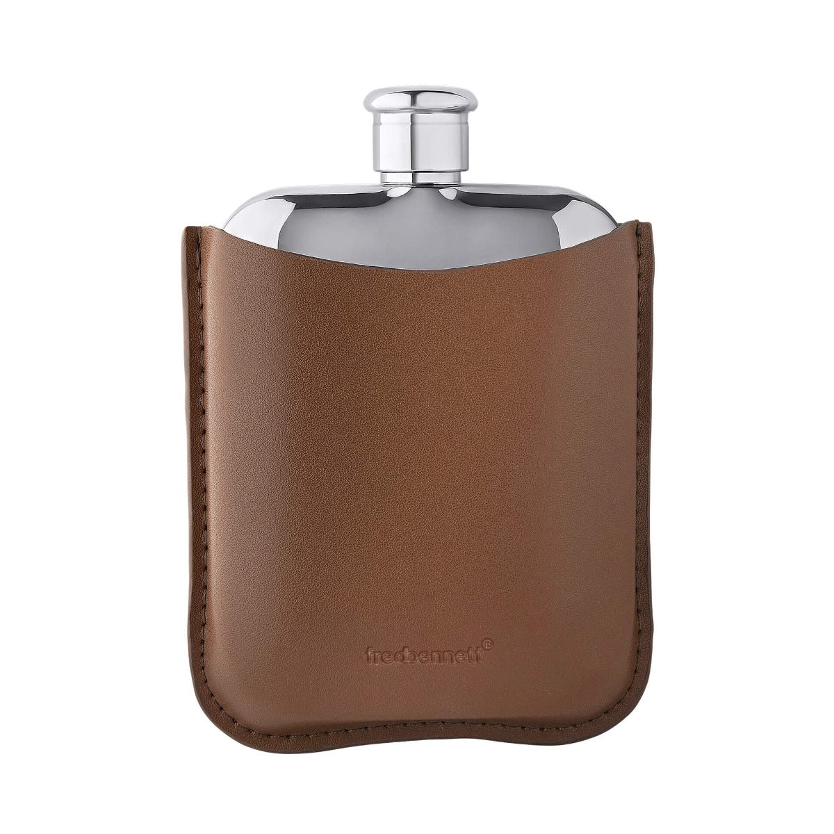 Steel Hip Flask with Leather Sleeve
